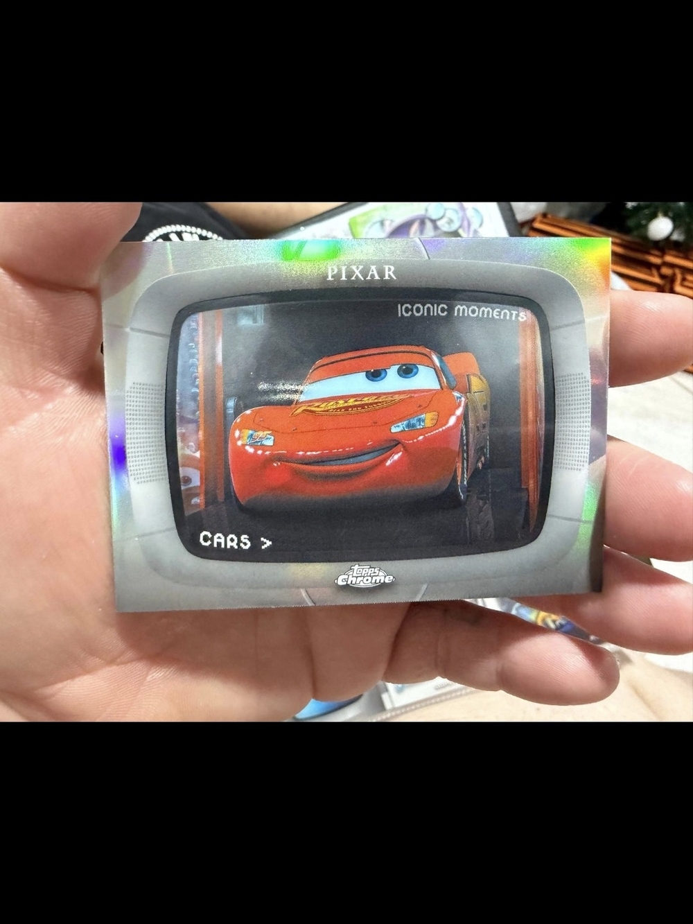 Cars Lightning McQueen Chrome Collectible Card - Red